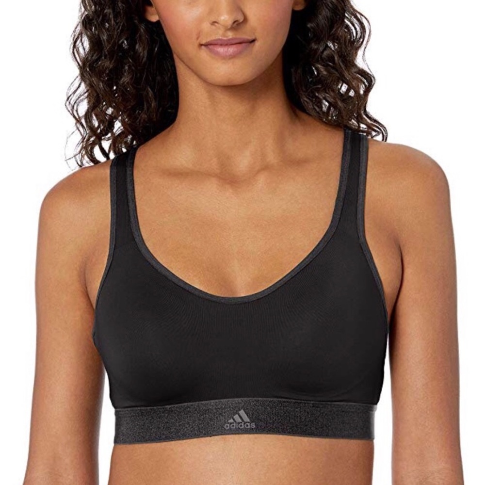 adidas •black racerback sports bra